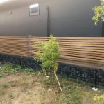 ウッドフェンスの施工写真